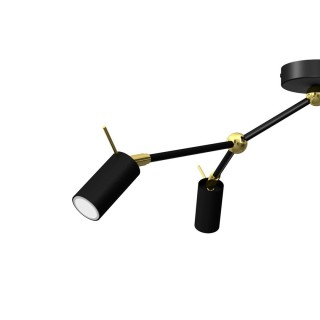 Lampa sufitowa IRIS Black/Gold 3x mini GU10