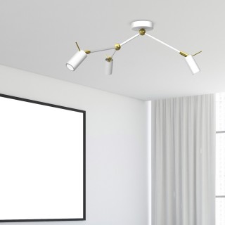 Lampa sufitowa IRIS White/Gold 3x mini GU10