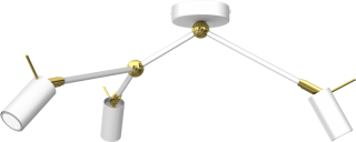 Lampa sufitowa IRIS White/Gold 3x mini GU10