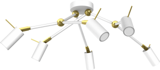 Lampa sufitowa IRIS White/Gold 6x mini GU10