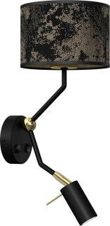 Kinkiet SATINO GOLD 1xE27+1x mini GU10