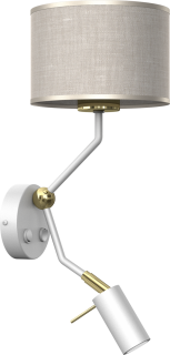 Kinkiet LINO BIEL / LEN 1xE27 + 1x mini GU10