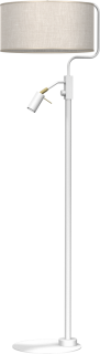 Lampa podłogowa LINO BIEL/LEN 1xE27 + 1x mini GU10