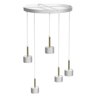 Lampa wisząca ARENA WHITE/GOLD 5xGX53