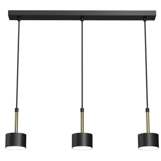 Lampa wisząca ARENA BLACK/GOLD 3xGX53