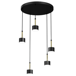 Lampa wisząca ARENA BLACK/GOLD 5xGX53