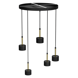 Lampa wisząca ARENA BLACK/GOLD 5xGX53
