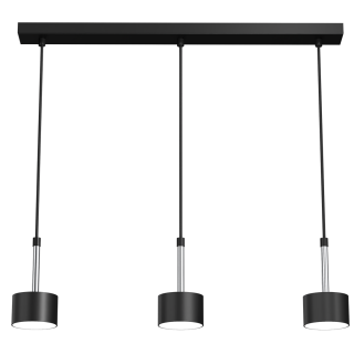 Lampa wisząca ARENA BLACK/SILVER 3xGX53