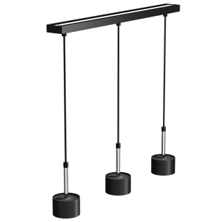 Lampa wisząca ARENA BLACK/SILVER 3xGX53