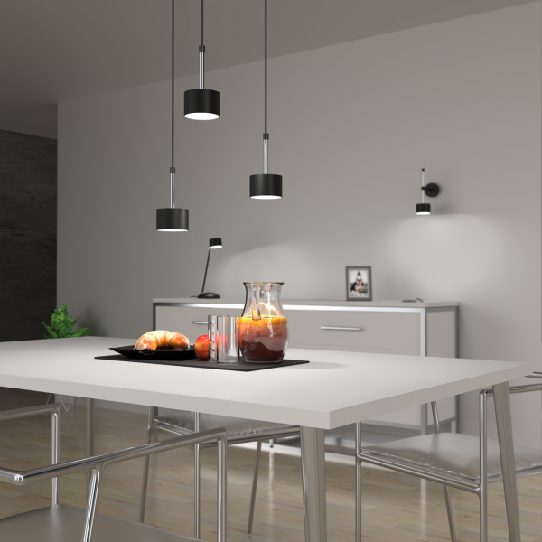 Lampa wisząca ARENA BLACK/SILVER 3xGX53 Lampa wisząca