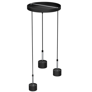 Lampa wisząca ARENA BLACK/SILVER 3xGX53