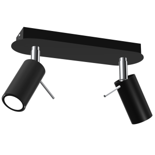Lampa sufitowa PRESTON BLACK/CHROME 2x mini GU10