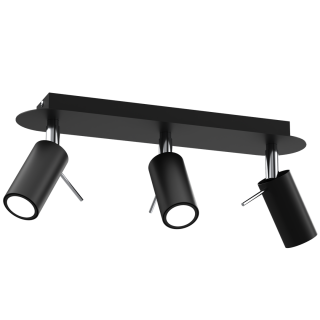 Lampa sufitowa PRESTON BLACK/CHROME 3x mini GU10