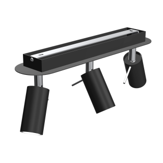 Lampa sufitowa PRESTON BLACK/CHROME 3x mini GU10