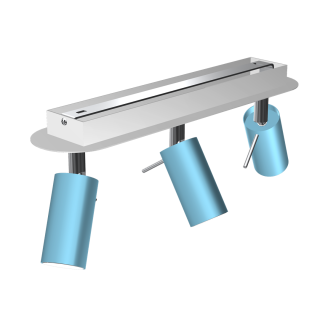 Lampa sufitowa PRESTON BLUE/WHITE 3x mini GU10