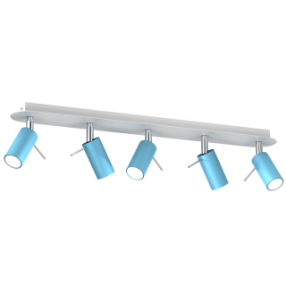 Lampa sufitowa PRESTON BLUE/WHITE 5x mini GU10