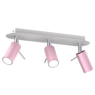Lampa sufitowa PRESTON PINK/WHITE 3x mini GU10