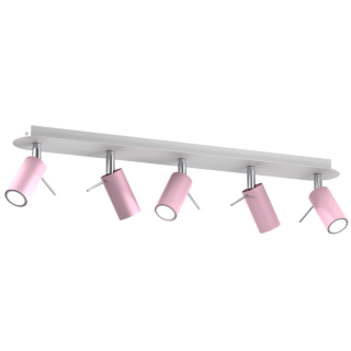 Lampa sufitowa PRESTON PINK/WHITE 5x mini GU10