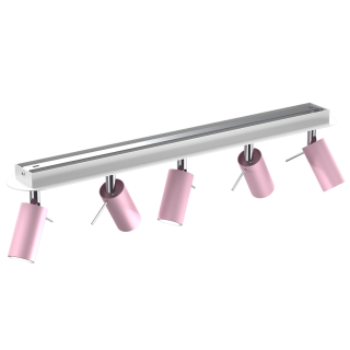 Lampa sufitowa PRESTON PINK/WHITE 5x mini GU10