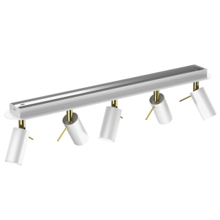 Lampa sufitowa PRESTON GOLD/WHITE 5x mini GU10