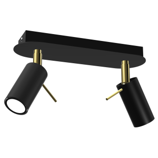 Lampa sufitowa PRESTON GOLD/BLACK 2x mini GU10