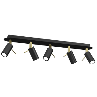 Lampa sufitowa PRESTON GOLD/BLACK 5x mini GU10