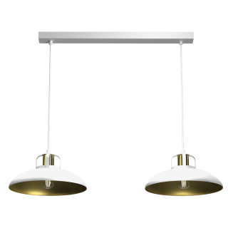 Lampa wisząca FELIX WHITE/GOLD 2xE27