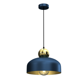 Lampa Wisząca HARALD GOLD/NAVY BLUE 1xE27