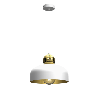 Lampa Wisząca HARALD GOLD/WHITE 1xE27