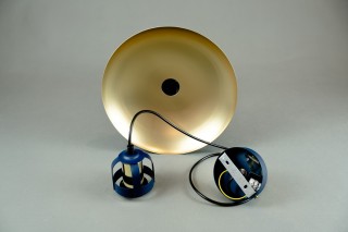 Lampa wisząca FELIX NAVY BLUE/GOLD 1xE27