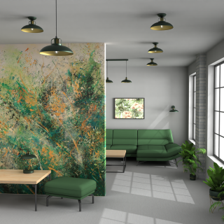 Lampa wisząca FELIX GREEN/GOLD 1xE27