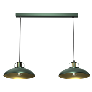 Lampa wisząca FELIX GREEN/GOLD 2xE27