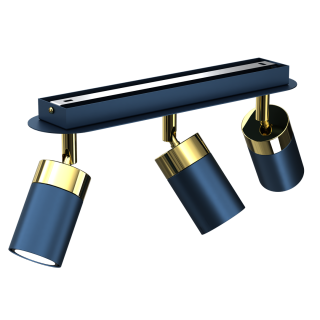 Lampa sufitowa JOKER NAVY BLUE/GOLD 3xGU10