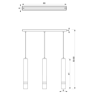Lampa wisząca JOKER NAVY BLUE/GOLD 3xGU10