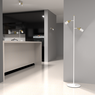 Lampa podłogowa JOKER WHITE/GOLD 1xGU10