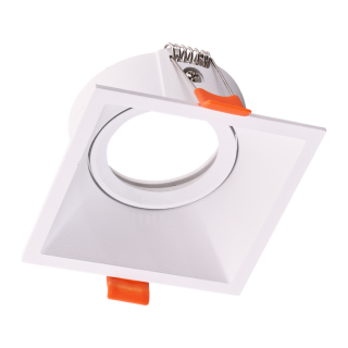 Oczko Sufitowe Podtynkowe Kwadratowe Ruchome 1xGU10 IP20 Biały