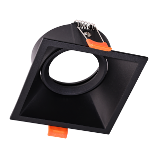 Oczko Sufitowe Podtynkowe Kwadratowe Ruchome 1xGU10 IP20 Czarny