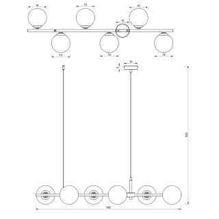 Lampa wisząca POP 6xE14