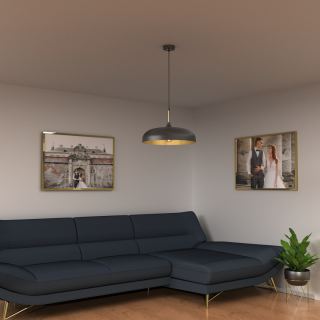 Lampa wisząca LINCOLN BLACK/GOLD 1xE27