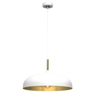 Lampa wisząca LINCOLN WHITE/GOLD 1xE27