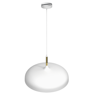 Lampa wisząca LINCOLN WHITE/GOLD 1xE27