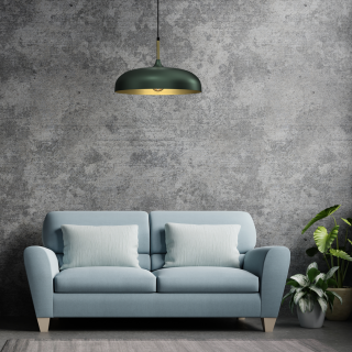 Lampa wisząca LINCOLN GREEN/GOLD 1xE27