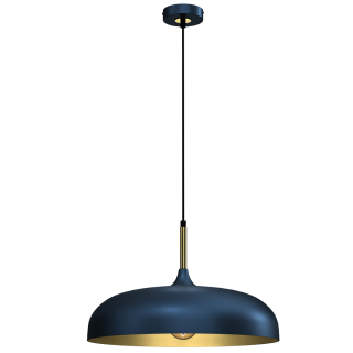 Lampa wisząca LINCOLN BLUE/GOLD 1xE27