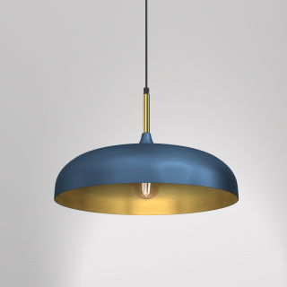Lampa wisząca LINCOLN BLUE/GOLD 1xE27