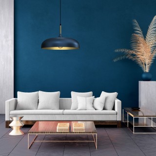 Lampa wisząca LINCOLN BLUE/GOLD 1xE27