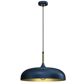 Lampa wisząca LINCOLN BLUE/GOLD 1xE27