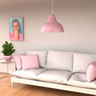 Lampa wisząca CORIN PINK 1xE27