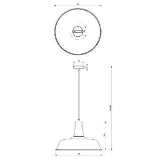 Lampa wisząca ENZO WHITE/BLUE 1xE27