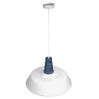 Lampa wisząca ENZO WHITE/BLUE 1xE27