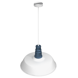 Lampa wisząca ENZO WHITE/BLUE 1xE27